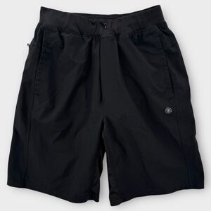 Gaiam‎ Shorts Mens Small Stretch Lined Black Polyester Spandex Athletic Gym
